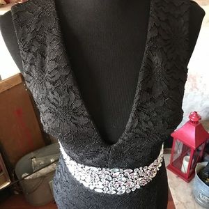 Black lace dress